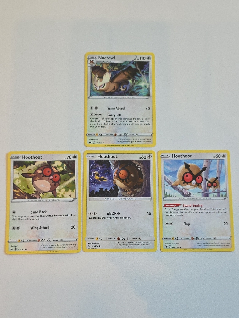 Pokemon Noctowl And Hoothoot Card Set
